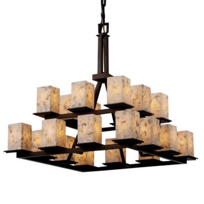 Alabaster Rocks! Montana 2-Tier Chandelier by Justice Design Group - Starlight Lighting USA and Canada